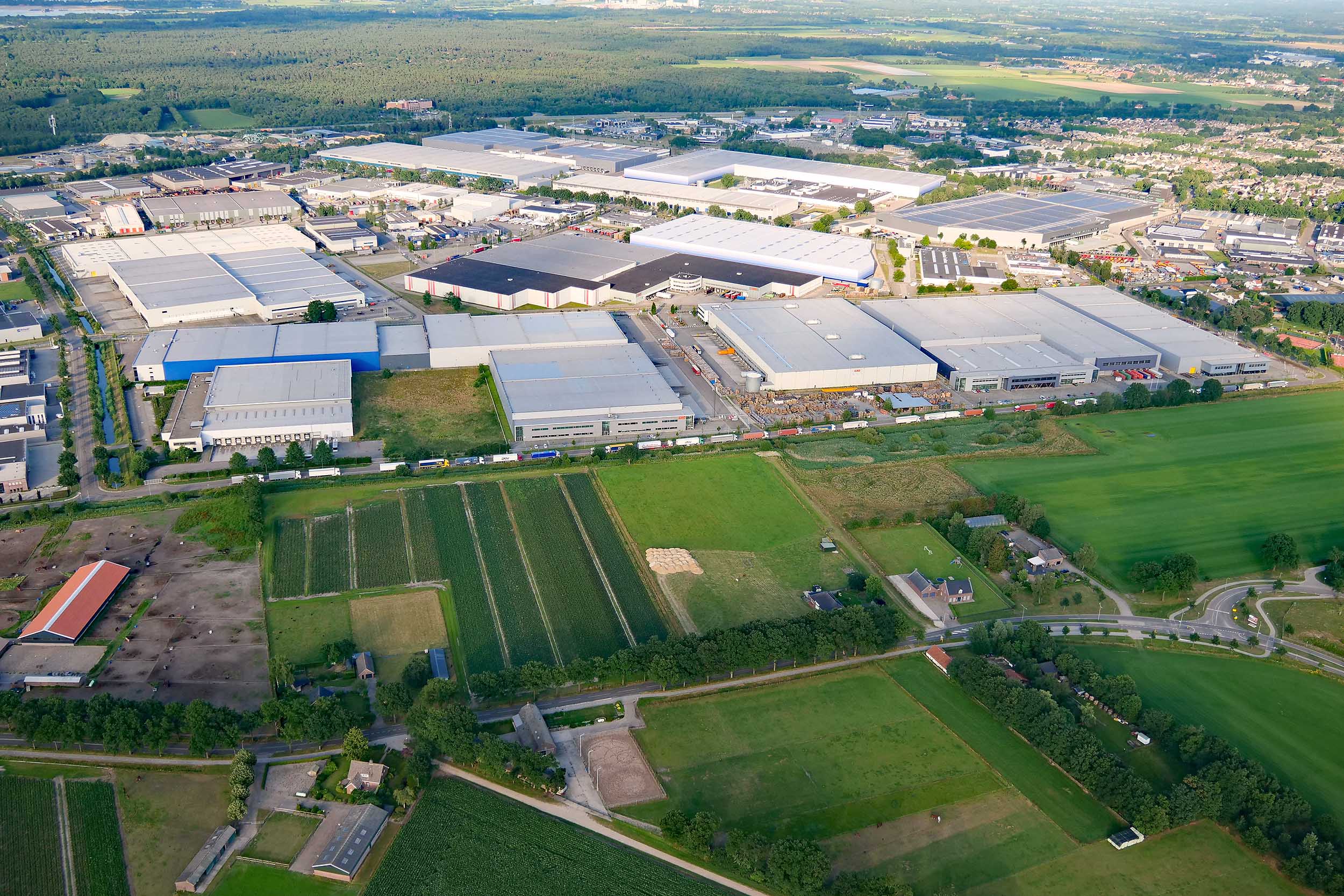 Luchtfoto van een zichtlocatie