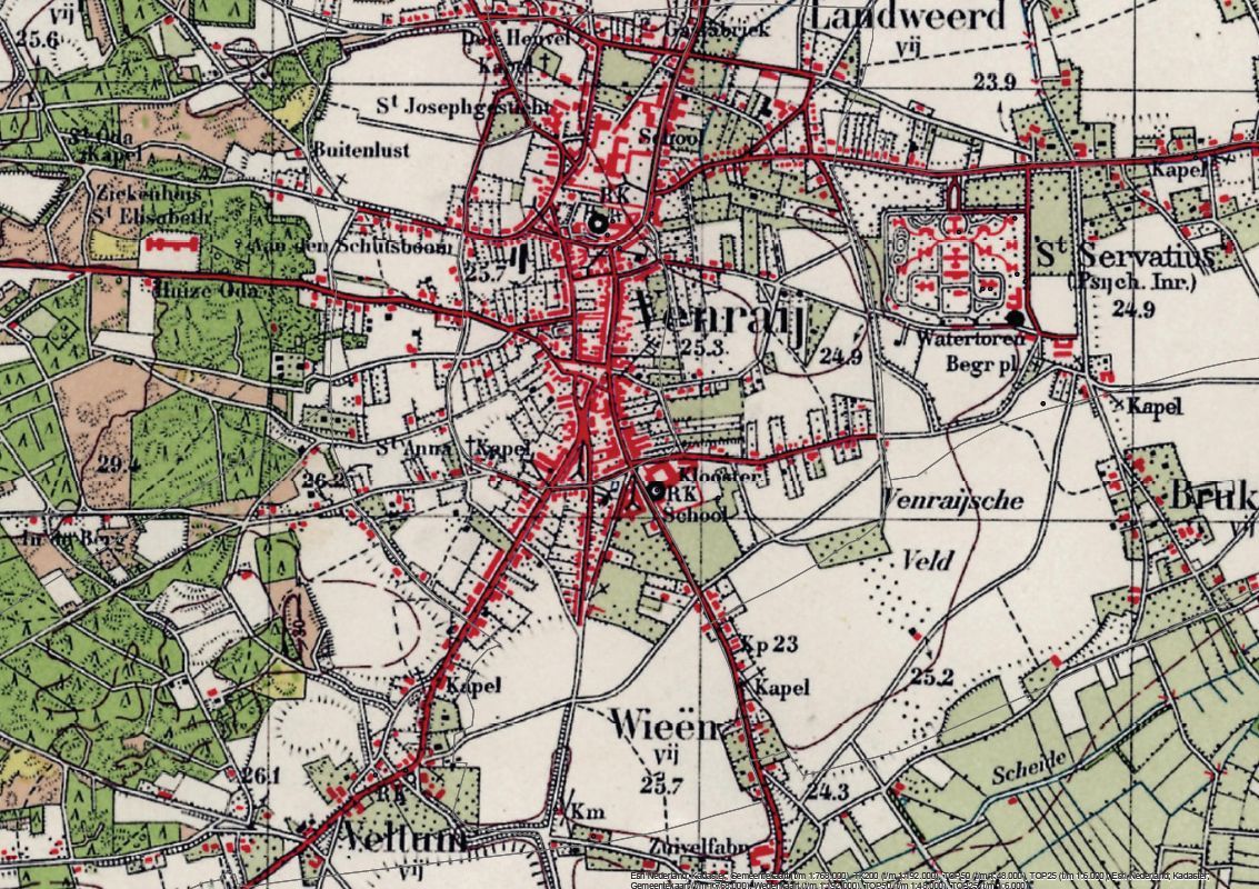 Historische kaart 1950
