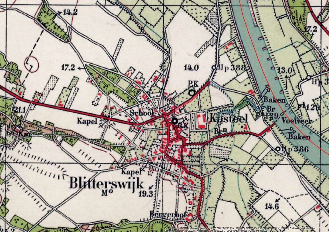 Historische kaart 1950