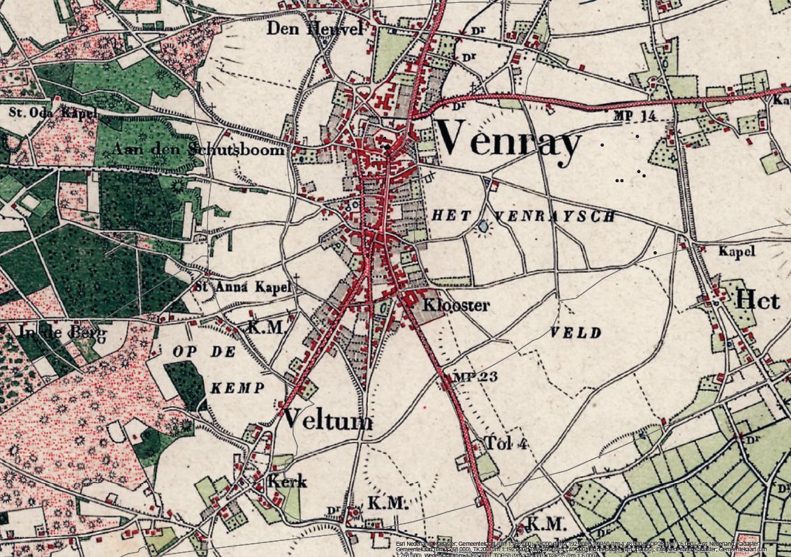 Historische kaart 1900