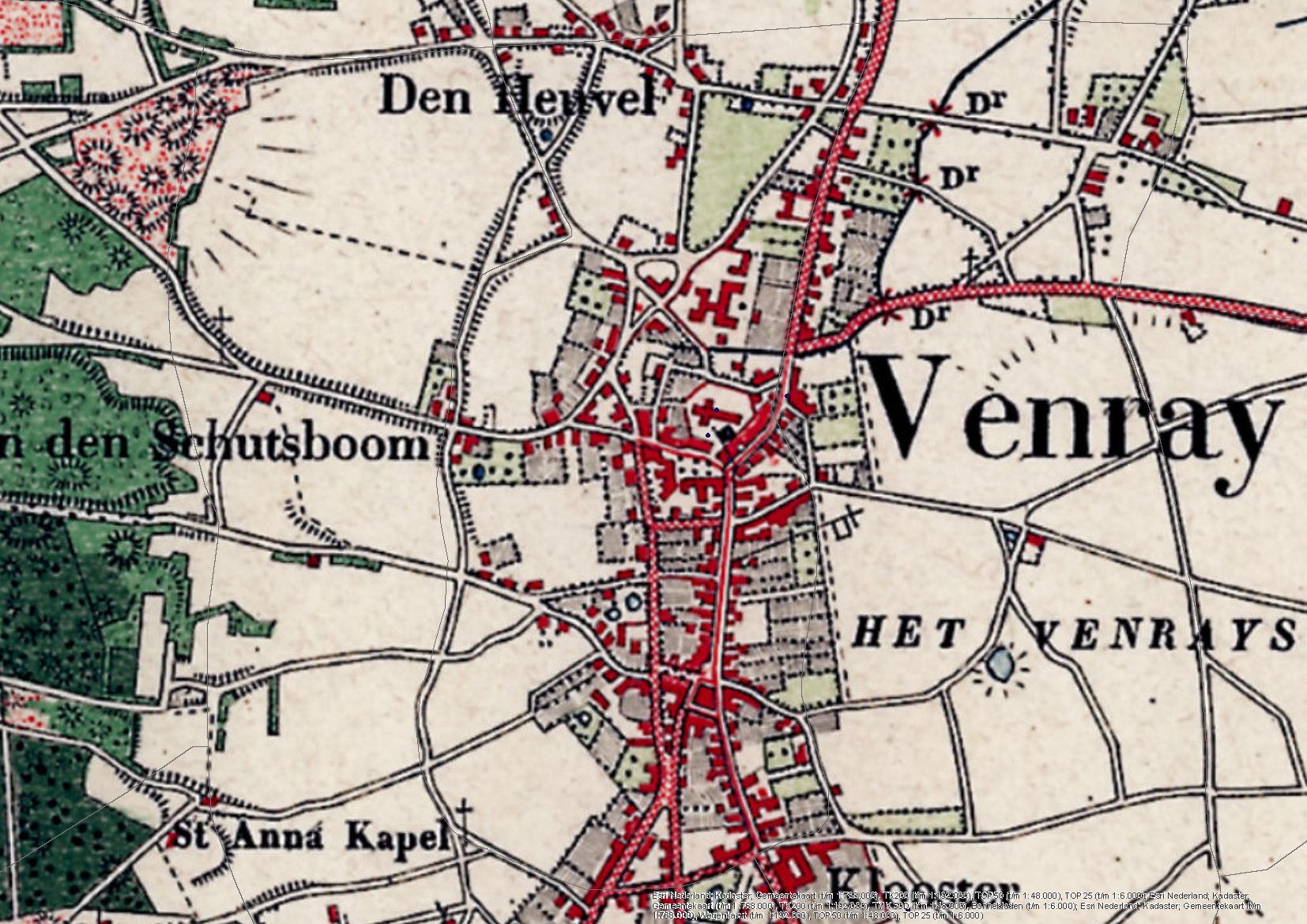 Historische kaart 1900