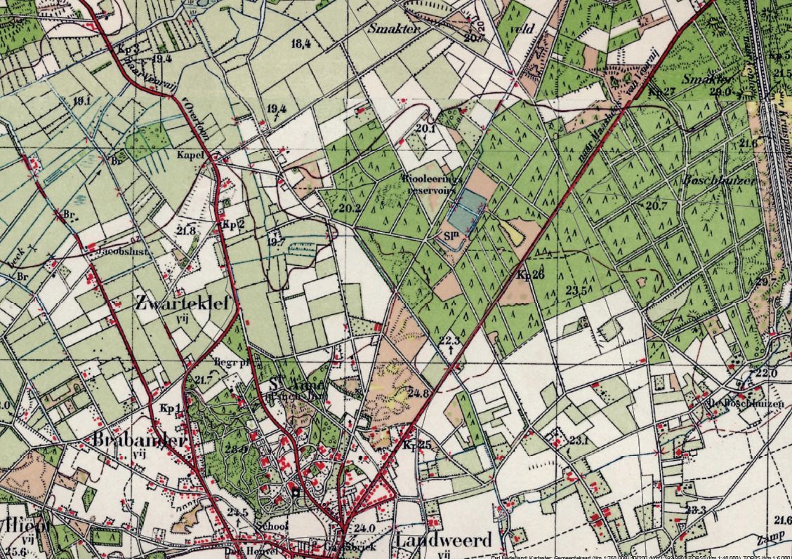 Historische kaart 1950