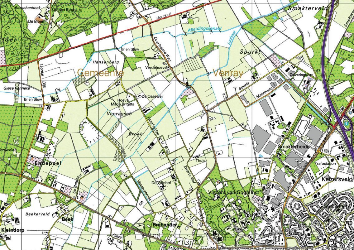 Historische kaart 1950