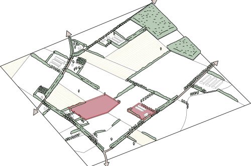 Principetekening van het landschap oude ontginningen