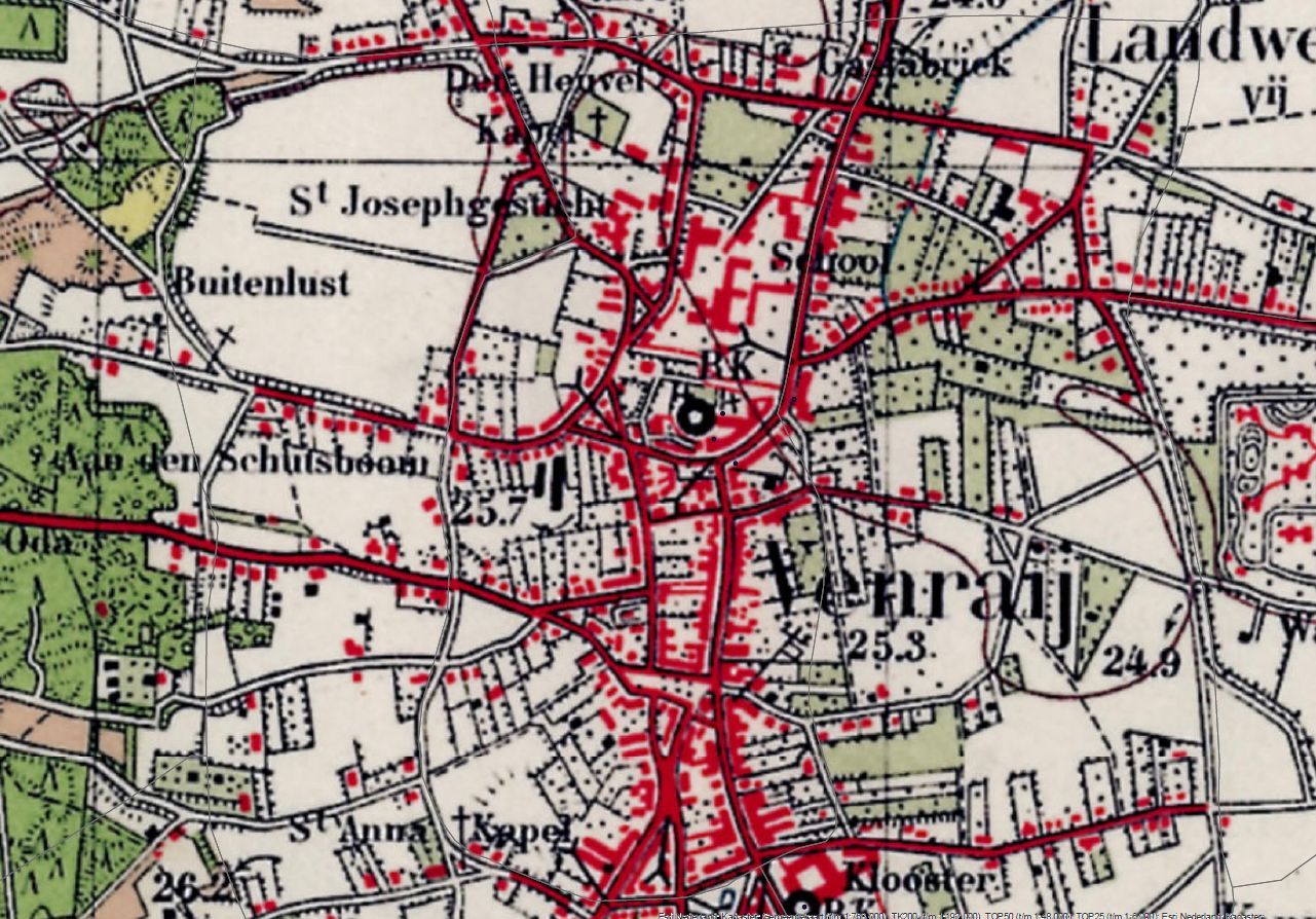 Historische kaart 1950