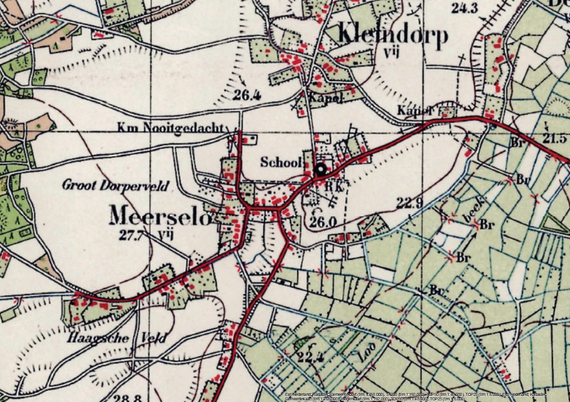 Historische kaart 1950